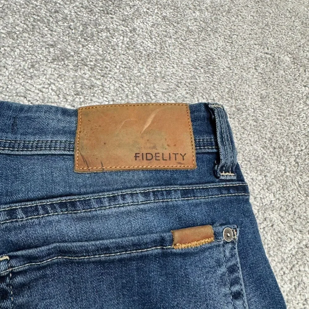 Fidelity Jimmy Satori Slim Fit Straight Leg Denim Jeans Mens 33 Blue Stretch